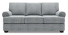 Made in Canada Customizable Sofa Lab Roll 86\" Linen-Look Fabric Sofa with Rolled Arms - Luna Pewter Grey