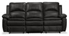 Chandler 82\" Leather-Look Fabric Power Reclining Sofa with USB Ports - Grey