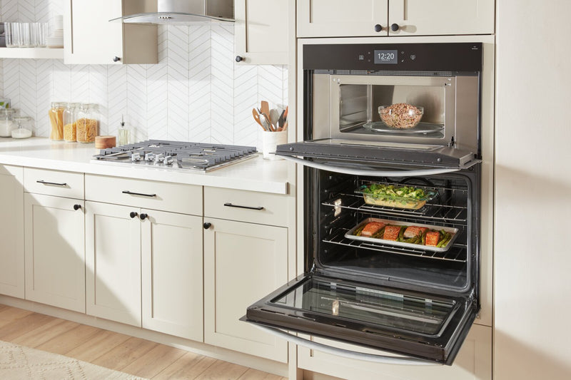 Whirlpool 30\" 4.3 Cu. Ft. Electric Combination Wall Oven with True Convection - Fingerprint Resistant Stainless Steel - WOEC7027PZ