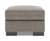 Made in Canada Customizable Sofa Lab Track 24\" Linen-Look Fabric Ottoman - Luna Smoke Grey