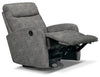 Jeffry 30.3\" Velvet Fabric Swivel Glider Reclining Chair - Grey