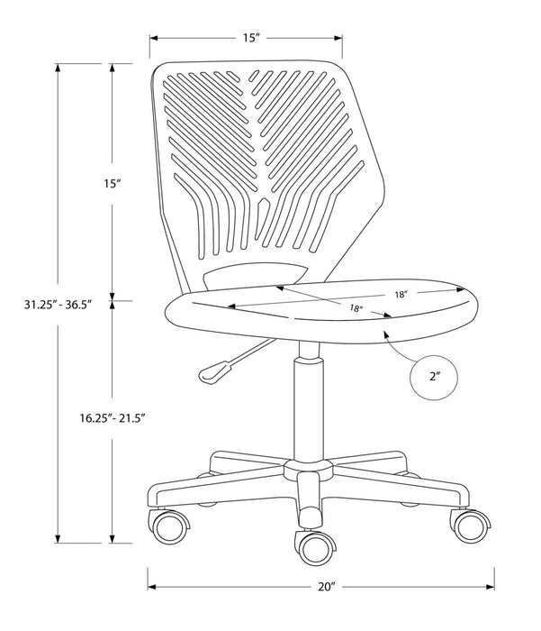 Luke 20\" Kids Office Chair - Black
