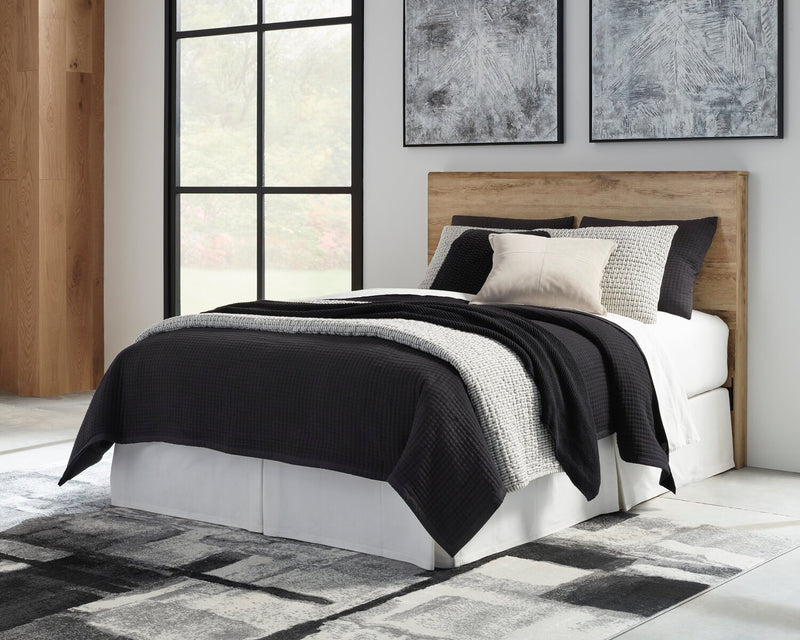 Derekson Panel Headboard, Natural - Queen Size