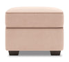 Made in Canada Customizable Sofa Lab Roll 24\" Linen-Look Fabric Ottoman - Pax Rose Pink