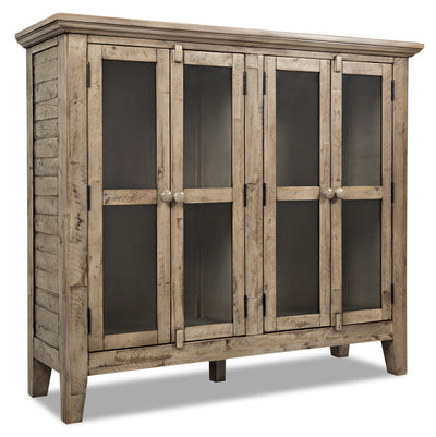 Rocco Wood Accent Cabinet – Medium - Rustic style Accent Cabinet in Natural Wood Acacia