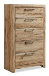 Derekson Bedroom Chest of Drawers, 5-Drawer, 31.7\"W x 53.9\"H - Natural
