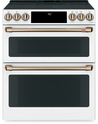 Cafe 7 Cu. Ft. Smart Electric Range with True European Convection and Self Clean Racks - Matte White…