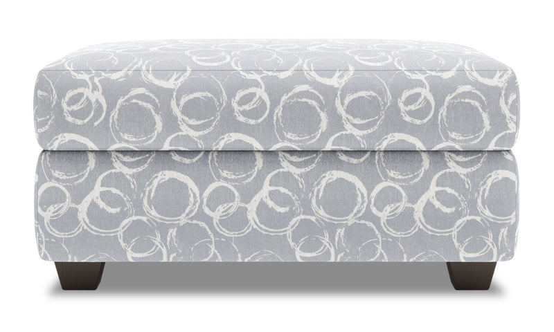 Made in Canada Customizable Sofa Lab The Trunk 39\" Fabric Ottoman with Storage - Alloy Multicolour