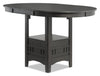 Dena Counter-Height Dining Table with 42-60\"W Extension, Round  - Grey