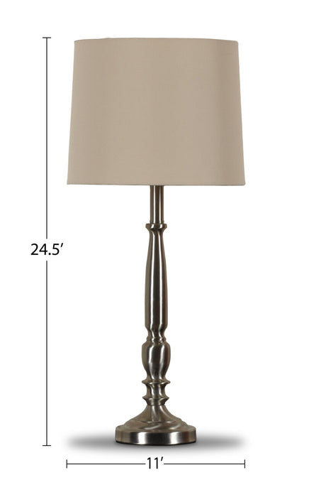 Samson 24.5\" Traditional Brushed Nickel Table Lamp