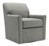 Made in Canada Sofa Lab Customizable Swivel 31\" Velvet Fabric Accent Chair - Platinum Grey