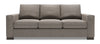 Made in Canada Customizable Sofa Lab Track 85\" Linen-Look Fabric Sofa with Track Arms - Luna Smoke Grey