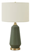 26\" Green and Gold Ceramic Table Lamp