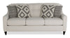 Made in Canada Cindy Crawford Home Kylie 78\" Linen-Look Sofa with Wood Legs - Zeus Pearl
