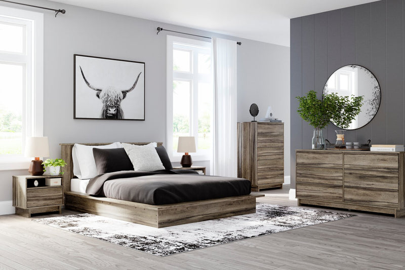 Arik Bedroom 6-Drawer Dresser, 59\"W x 30.8\"H - Brown