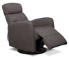 Penny 29.1\" Linen-Look Fabric Swivel Rocker Reclining Chair - Grey