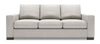 Made in Canada Customizable Sofa Lab Track 85\" Chenille Fabric Sofa with Track Arms - Luxury Silver