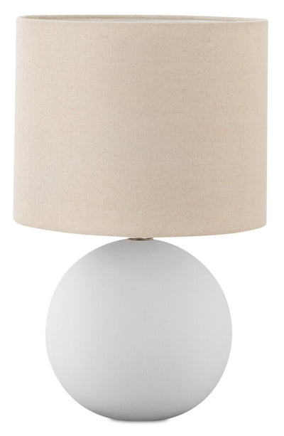 16" Cream Ceramic with Drum Shade Table Lamp|Lampe de table de 16 po en céramique crème avec abat-jour cylindrique