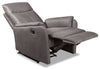 Eva 29.5\" Faux Suede Power Reclining Chair - Dark Grey