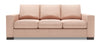 Made in Canada Customizable Sofa Lab Track 85\" Linen-Look Fabric Sofa Bed with Track Arms - Pax Rose Pink