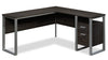 Rayna 59.84\" L-Shaped Office Desk with 2-Drawers - Blade Walnut