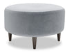 Made in Canada Customizable Sofa Lab The Curve 31\" Velvet Fabric Ottoman - Grey