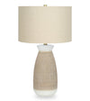 27\" Cream Ceramic Table Lamp with Beige Shade
