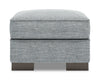 Made in Canada Customizable Sofa Lab Track 24\" Linen-Look Fabric Ottoman - Luna Pewter Grey
