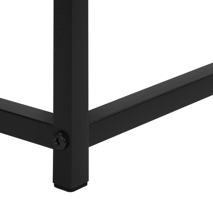 Alma 31.5\" Modern Sofa Table - White with Black Metal Frame