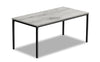 Ariella 40\" Modern Coffee Table - Grey Top with Black Metal Legs