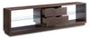 Alex 84\" Modern TV Stand with Storage and Cable Management for TVs up to 90\"- Walnut Oak
