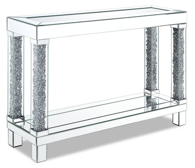 Berni Sofa Table - Glam style Sofa Table in Silver Medium Density Fibreboard (MDF)