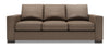 Made in Canada Customizable Sofa Lab Track 85\" Linen-Look Fabric Sofa Bed with Track Arms - Luna Praline Brown