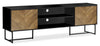 Archer 71\" Modern TV Stand with Storage and Cable Management for TVs up to 80\"- Black and Brown Two Tone