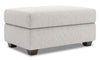 Made in Canada Customizable Sofa Lab The Trunk 39\" Chenille Fabric Storage Ottoman - Luxury Silver