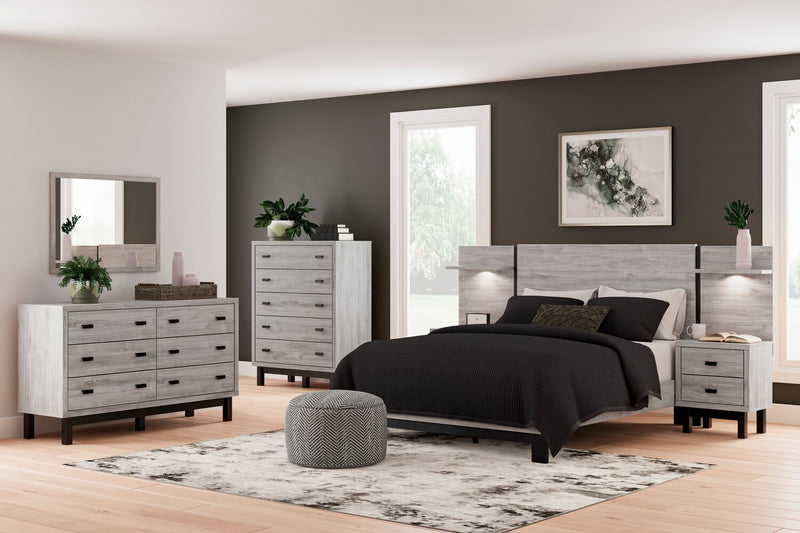 Zen Bedside 2-Drawer Nightstand with Built-in Charging Ports, 21.3\"W x 25\"H - Grey