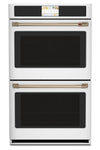 Cafe 30\" 10 Cu. Ft. Electric Double Wall Oven with True European Convection - Matte White - CTD90DP4NW2