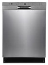 GE 24\" 48 dBA Built-In Front-Control Dishwasher with Steam Pre-Wash - Stainless - GBF655SSPSS