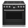 Cafe 6.2 Cu. Ft. Smart Gas Range with True European Convection and Self Clean Racks - Matte Black - CGY366P3TD1