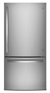 GE 33\" 24.9 Cu. Ft. Bottom-Mount Refrigerator - Stainless Steel Fingerprint Resistant - GDE25EYKFS