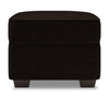 Made in Canada Customizable Sofa Lab Roll 24\" Chenille Fabric Ottoman - Luxury Chocolate Brown