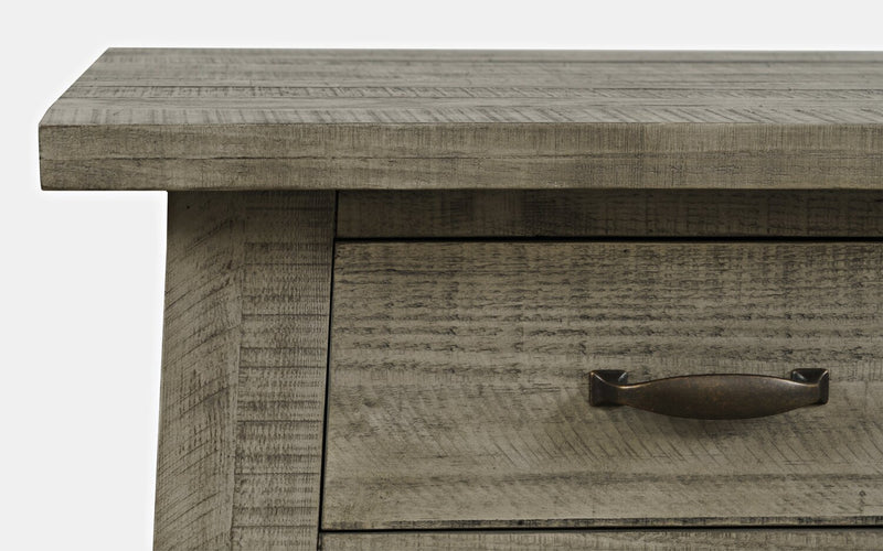 Colson 24\" Rustic End Table with Storage and Shelf - Driftwood