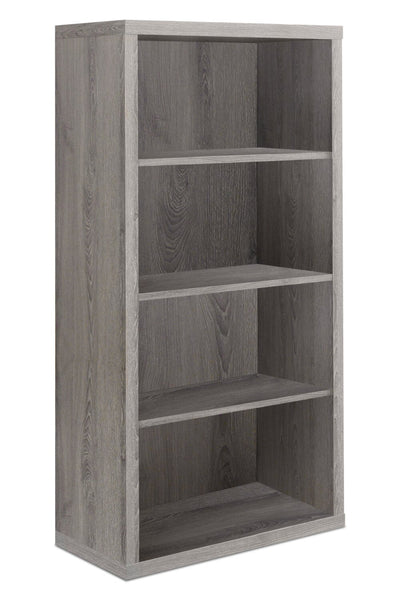 Slade 4-Shelf Bookcase - Dark Taupe