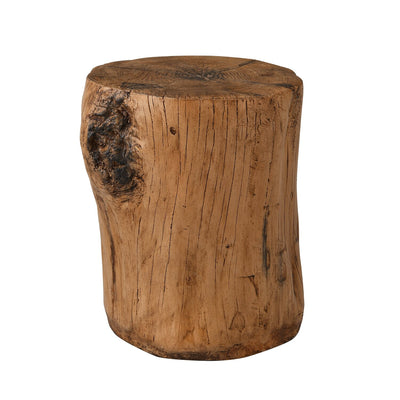 Jordy Ottoman Accent Table – Original - Rustic style End Table in Original Cement