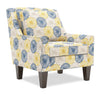 Made in Canada Sofa Lab Customizable Club 29\" Fabric Accent Chair with Wood Legs - Sunshine Multicolour