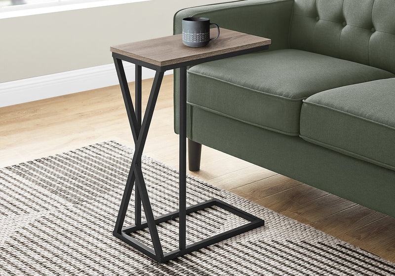 Leila 10.25\" C-Shaped Chairside Table - Taupe