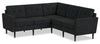 Scott Living BLOK Modular 5-Piece Fabric Sectional with Tuxedo Arms and Reversible Cushions - Charcoal Grey