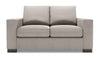 Made in Canada Customizable Sofa Lab Track 62\" Linen-Look Fabric Loveseat with Track Arms - Pax Slate Grey