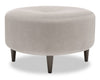 Made in Canada Customizable Sofa Lab The Curve 31\" Linen-Look Fabric Ottoman - Pax Slate Grey