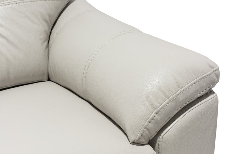 Made in Canada Addison 42\" Leather-Look Fabric Chair with Removable Seat Cushion and Tufting - Beige